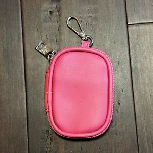 Steve Madden Pink Leather Keychain Pouch/ CC holder